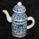 清晚期青花花草紋酒壺